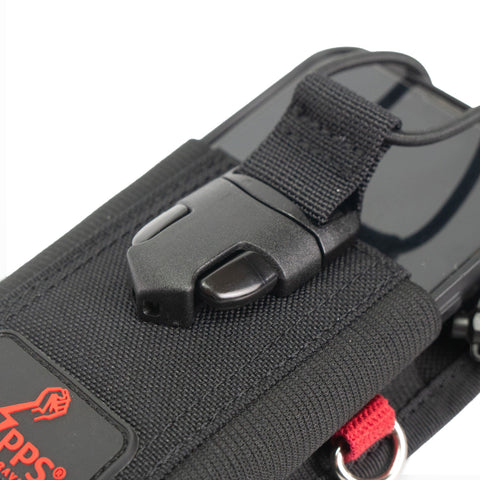 Adjustable Two-Way Radio Holster with Coil E-Tether & E-Catch - 0.5kg / 1.1lb